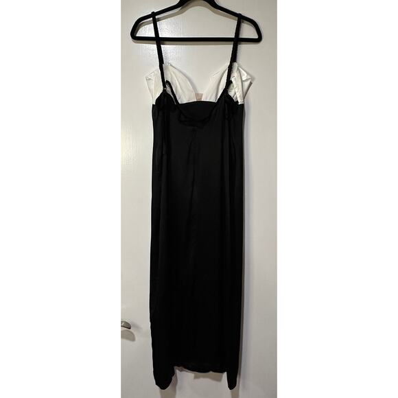 For Love & Lemons Rita Black & White Midi Dress Size Medium NWT - Picture 10 of 16